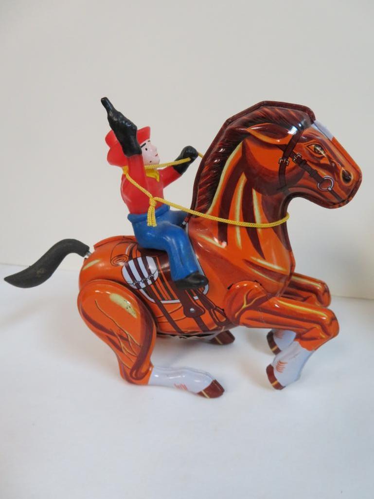 Vintage MTU (Korea) Tin Wind Up Cowboy & Indian. Both MIB