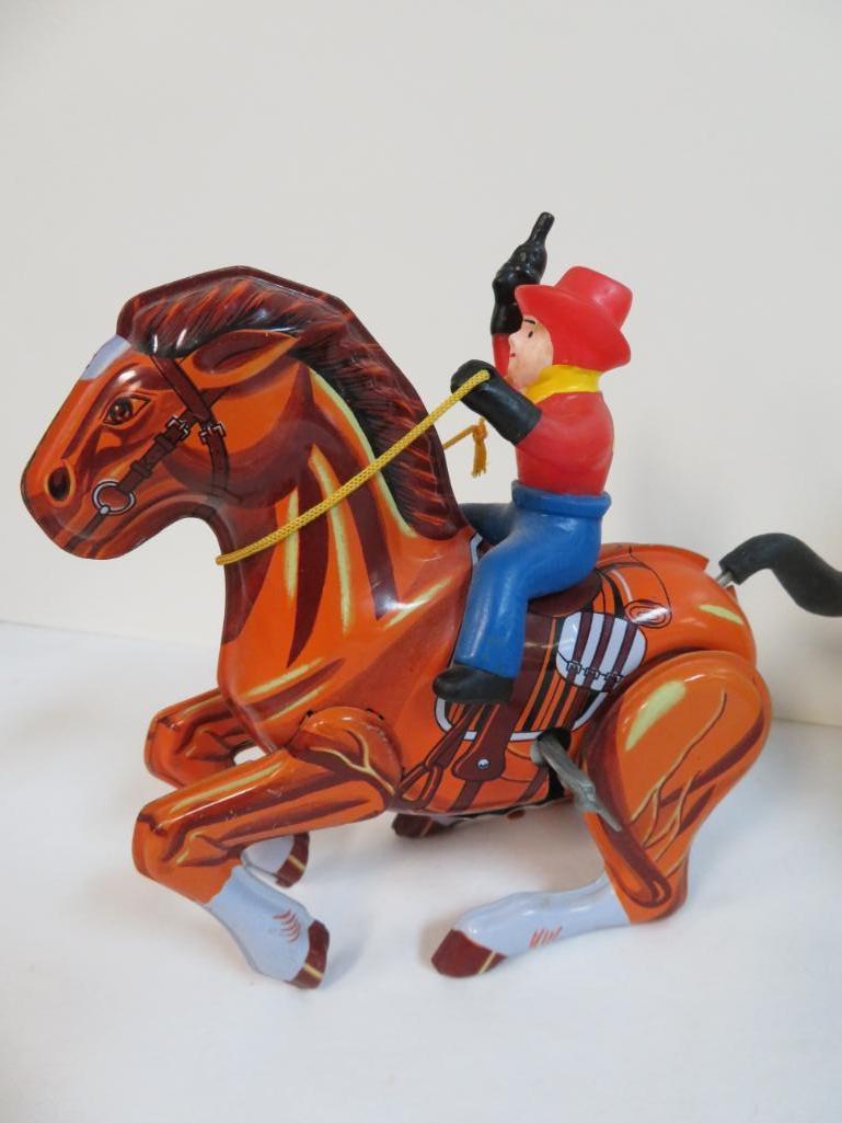 Vintage MTU (Korea) Tin Wind Up Cowboy & Indian. Both MIB