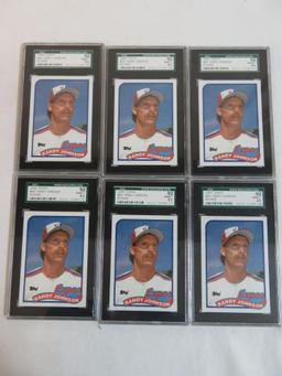 Lot (10) 1989 Topps #647 Randy Johnson RC's All SGC Graded 92