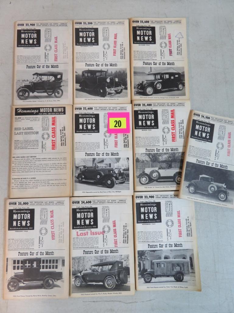 1965-1966 Hemmings Motor News Magazine (10) Issues