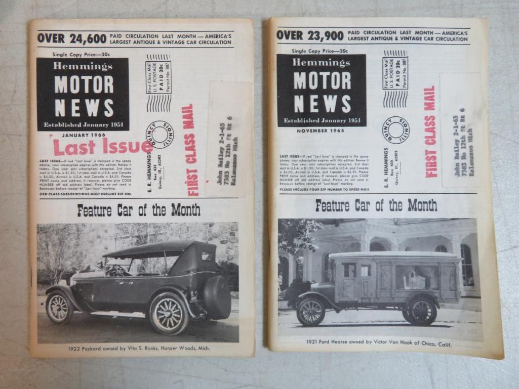 1965-1966 Hemmings Motor News Magazine (10) Issues