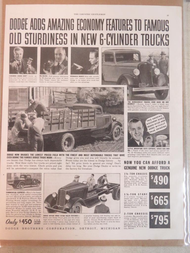 Lot of (10) 1930's-40's Truck & Heavy Equipment Advertising Magazine Print Ads Inc. International,