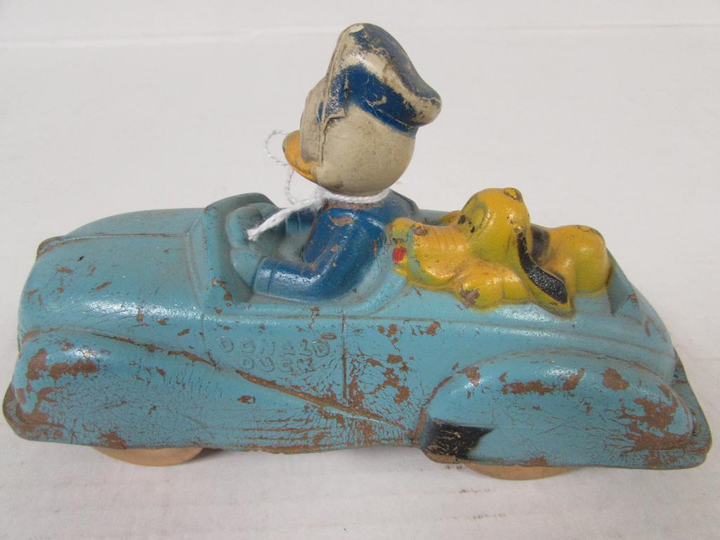 Antique 1930's/40's Sun Rubber Disney Donald Duck toy Grouping