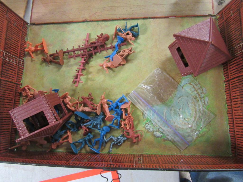 Lot (2) Partial Marx Fort Apache Playsets