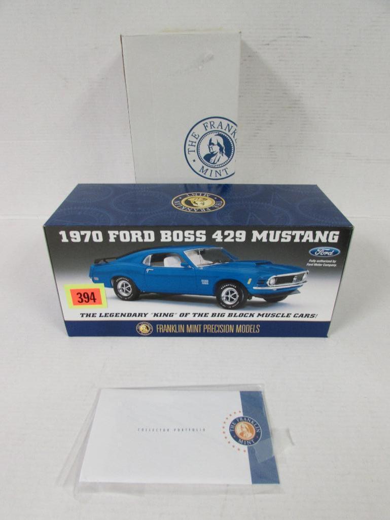 Franklin Mint 1/24 Scale 1970 Ford Boss 429 Mustang Die Cast Car MIB