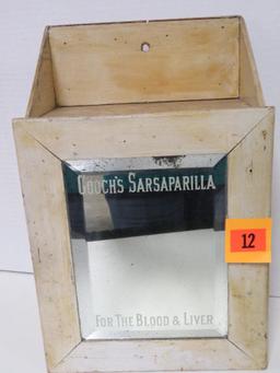 Antique Gooch's Sarsaparilla " For the Blood & Liver" Medicine Cabinet 16"