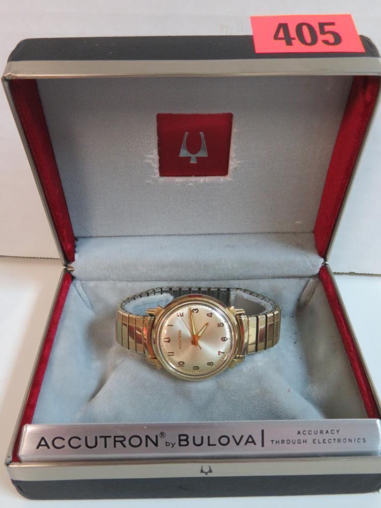 Vintage Bulova Accutron 214 Wrist Watch with Original Case