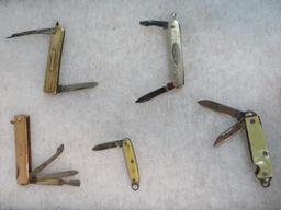Group of (5) Vintage Folding Pocket Knives
