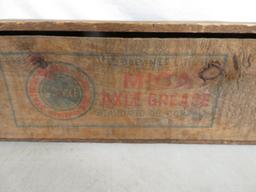 Antique Standard Oil Co. Wooden Axle Grease Shipping Crate