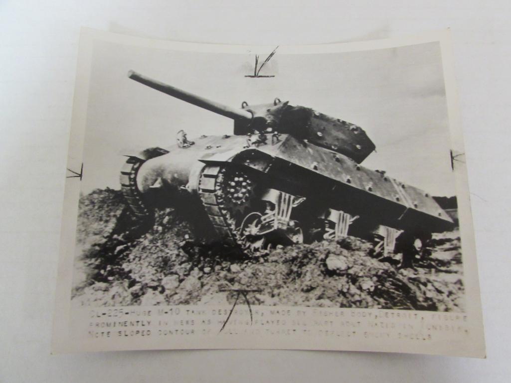 WWII Era M-10 Tank Press Photo