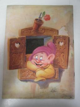 Rare 1938 Whitman Walt Disney Linen Like Dopey Oversized Book