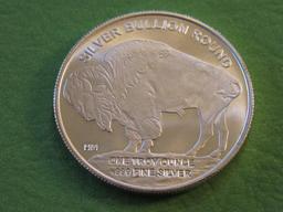 1oz. .999 Pure Silver Round Buffalo Nickel Design