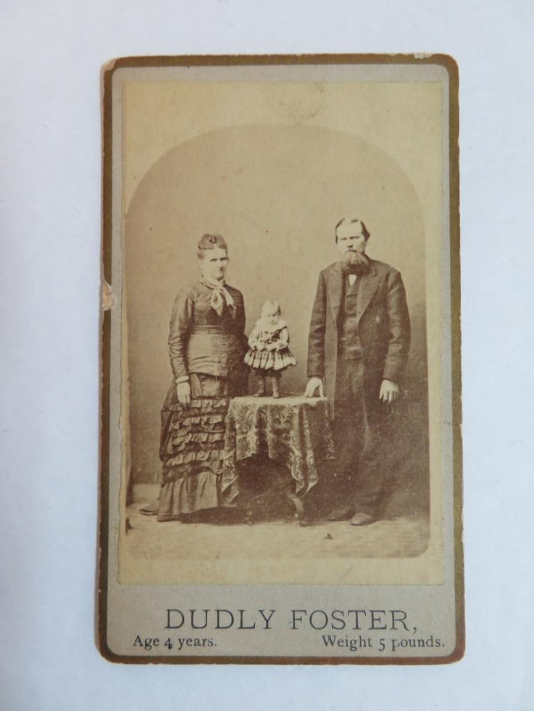 Dudley Foster Circus Sideshow Dwarf CDV Photo