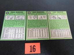 1967 Topps Star Lot Brock, Marichal, Niekro