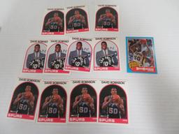 Lot (12) 1989-90 David Robinson RC's Hoops Fleer Rookie Sensations