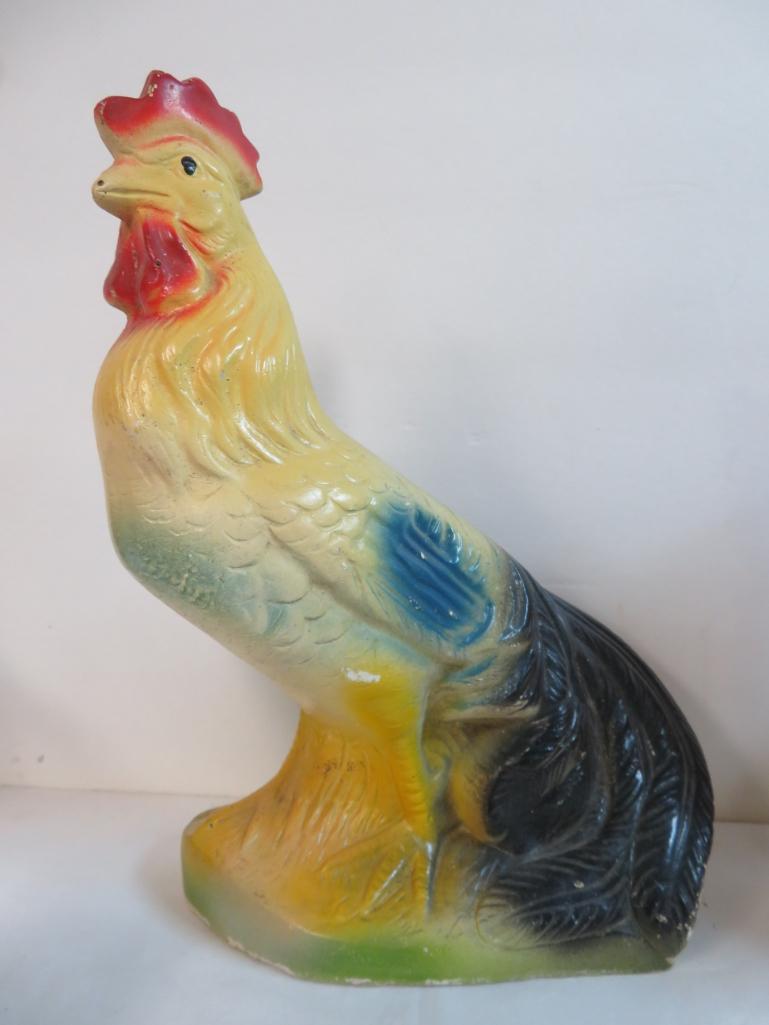 Vintage Rooster 12" Carnival Chalkware Sculpture