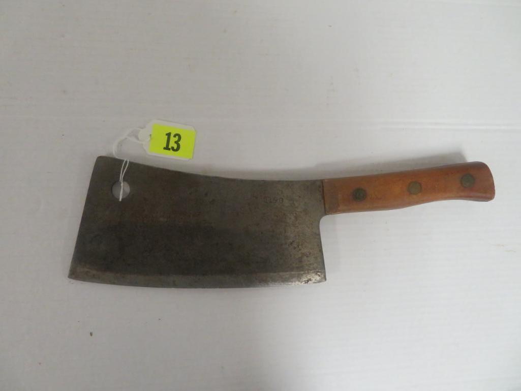 Antique Fulton Brand #1190 Foster Bros. 15" Butchers Meat Cleaver