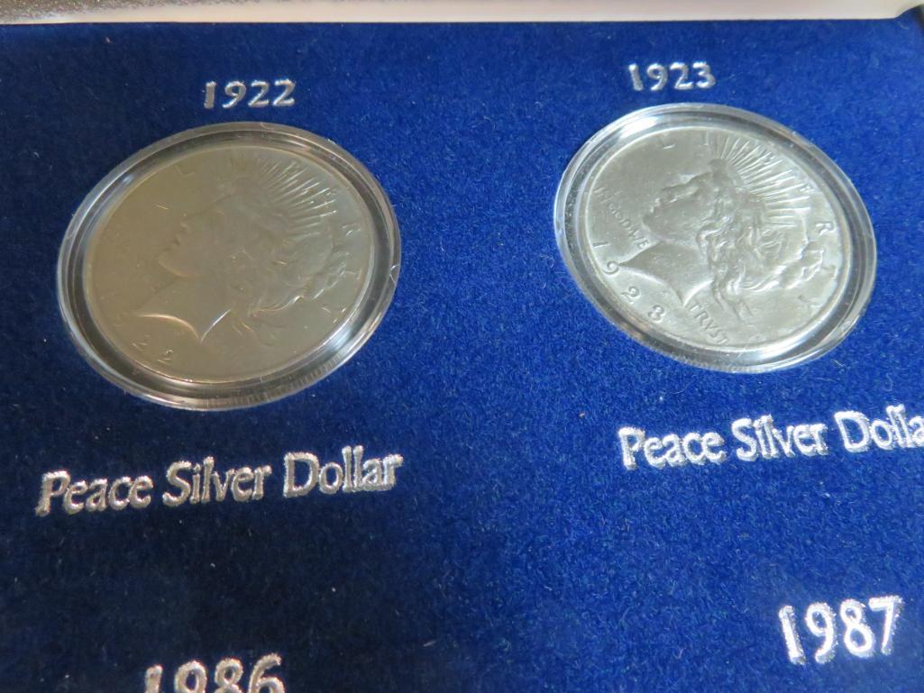 American Silver Dollars of the 20th Century Box Set, (10 Coins)