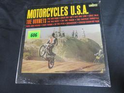 Vintage 1960's " Motorcycles USA" Record Album/ The Hornets 78/LP SEALED