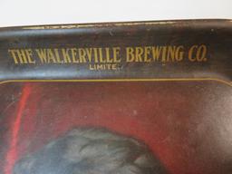 Antique Pre-Prohibition Walkerville Brewing Co. "The Invitation" Metal Advertising Tray