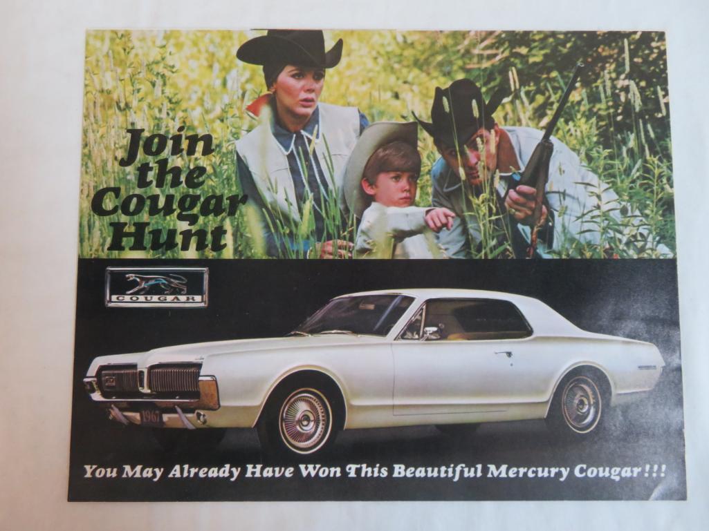 Vintage 1967 Mercury Cougar Dealer Sales Brochure