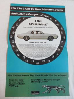 Vintage 1967 Mercury Cougar Dealer Sales Brochure