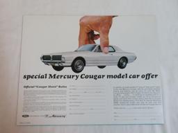 Vintage 1967 Mercury Cougar Dealer Sales Brochure