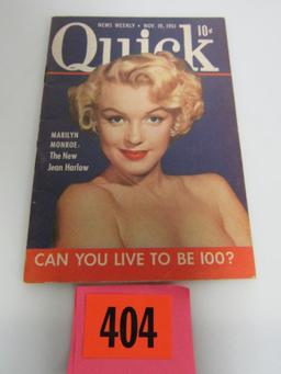 1951 Quick Pocket Magazine Marilyn Monroe Cover