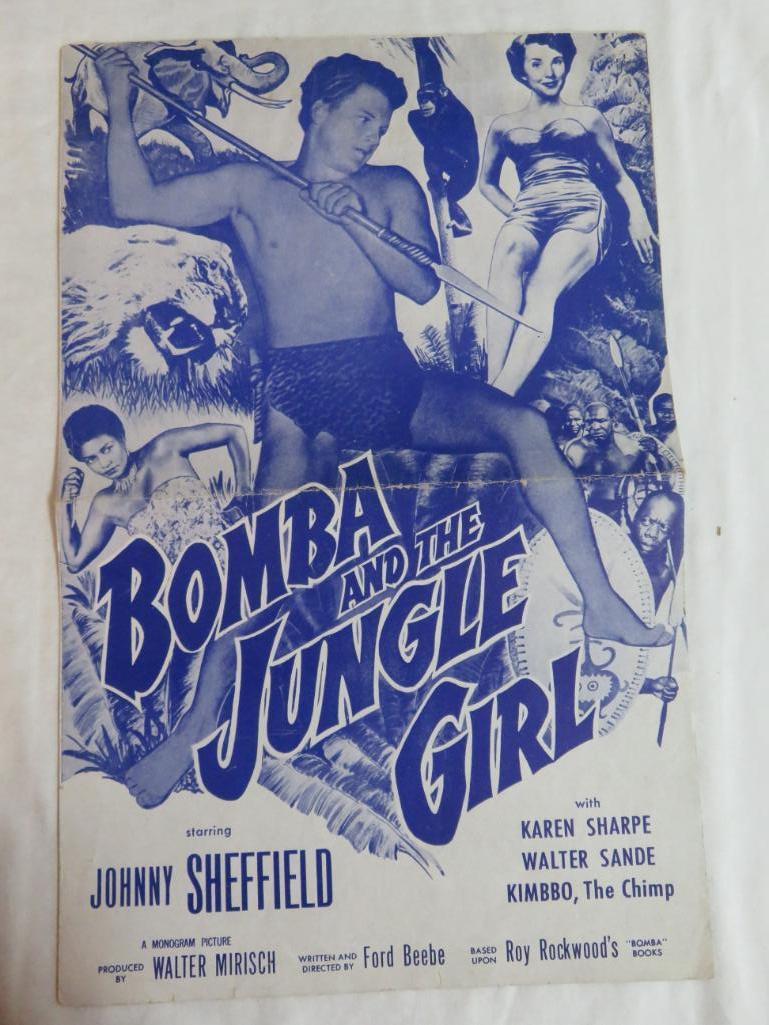 Vintage 1952 Bomba and the Jungle Girl Movie Press Book