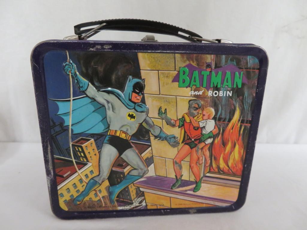 Vintage 1966 Batman and Robin Metal Lunchbox & Thermos