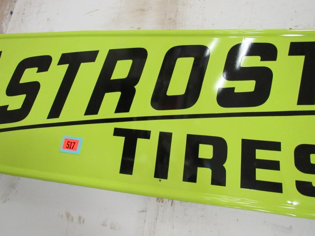 Rare Vintage Astrostar Tires 5 Ft. Embossed Metal Sign