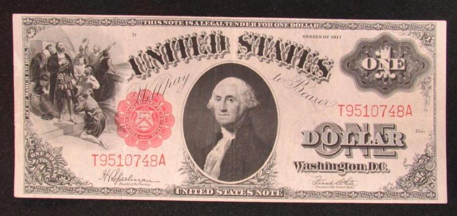 1917 $1 Red Seal Large Note