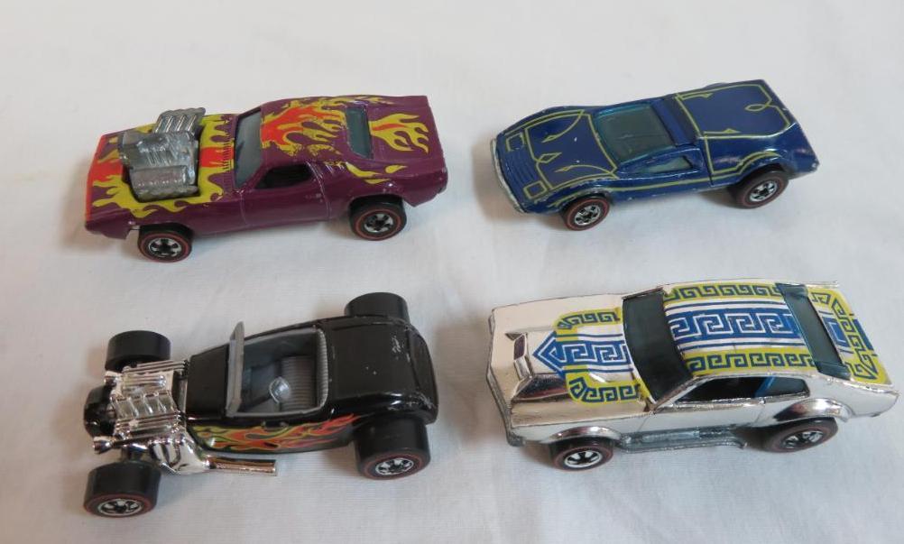 Lot (4) Vintage 1970's Hot Wheels Redline Enamels