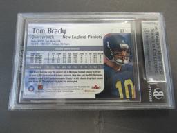 2000 Impact Football #27 Tom Brady RC Rookie Card BGS 8.5