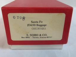 Vintage Soho & Co. HO Scale Brass Santa Fe #708 Skirted Baggage Car