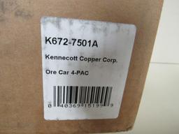 K-Line O Gauge Kennecott Copper 4-Pack O gauge Ore cars