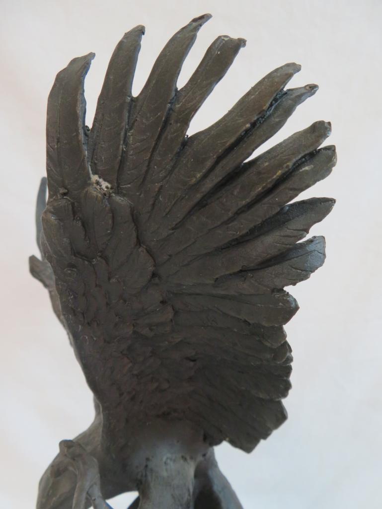 Signed Moigneiz Bronze Eagle Sculpture