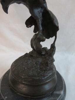 Signed Moigneiz Bronze Eagle Sculpture