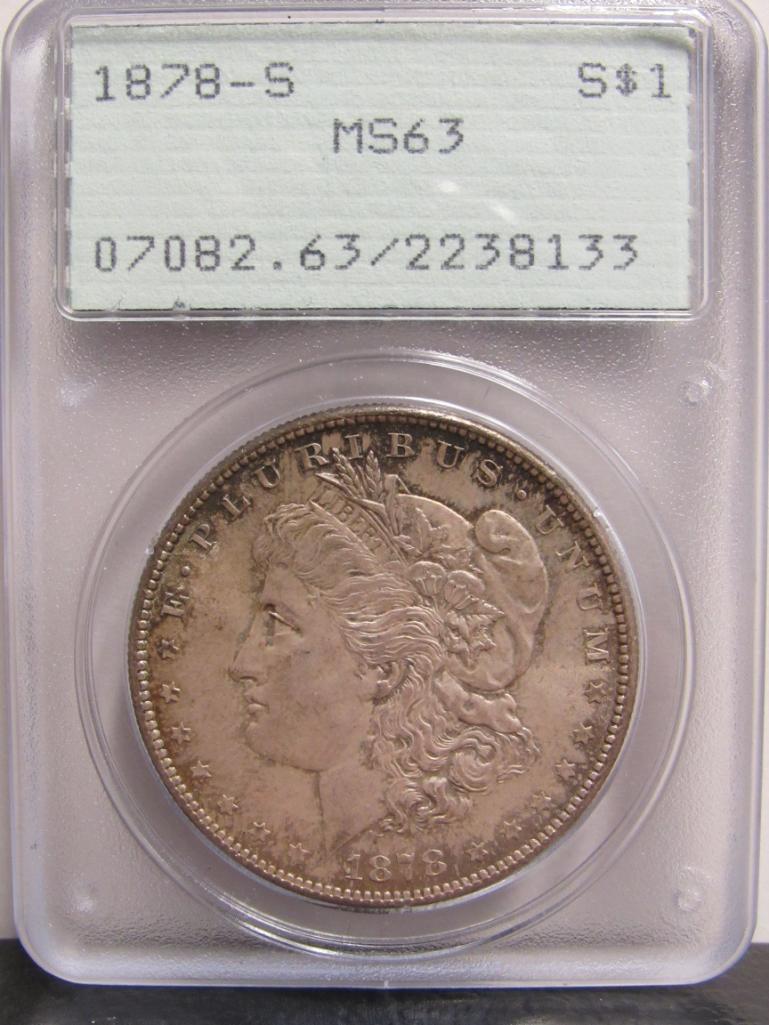 1878-S Morgan US Silver Dollar PCGS MS63