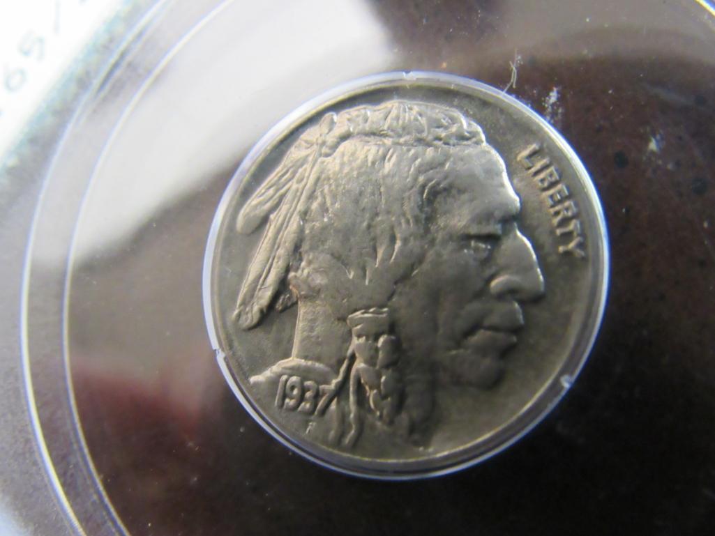 1937-D Buffalo US Nickel 5 Cents PCGS MS65