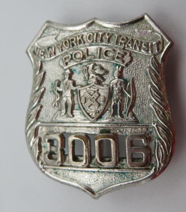Authentic New York City Transit Police Badge