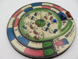 Antique 1920's/30's Brownie Auto Race Game Tin Litho