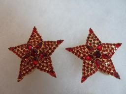 Grouping of Vintage Bauer Rhinestone Costume Jewelry