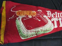 Outstanding 1949 Detroit Tigers Briggs Stadium Felt Pennant