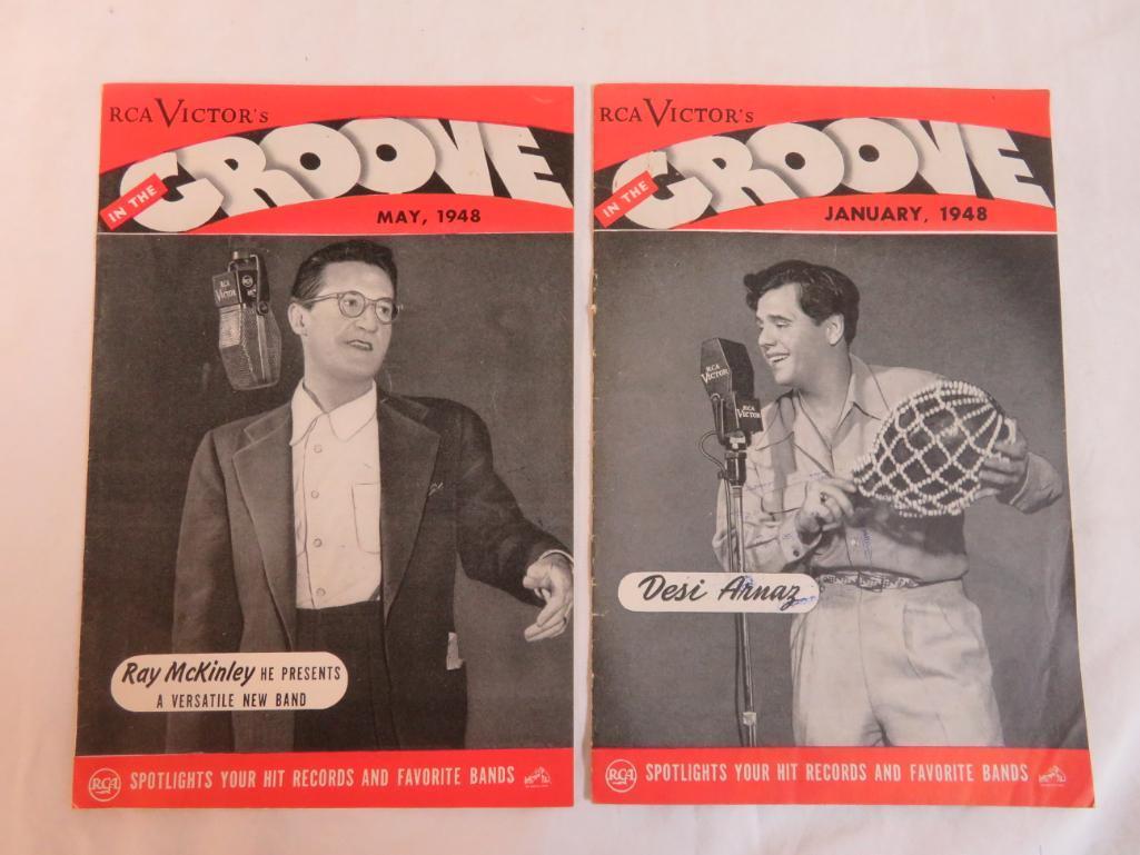 Lot (12) Rare 1940's RCA Victor "In the Groove" Music Magazines