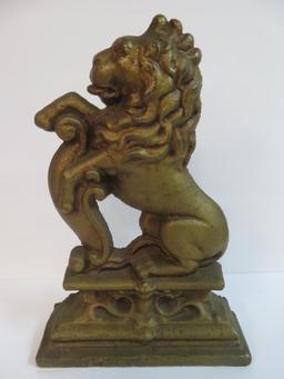 Antique 1840's Lion 15" Cast Iron Door Stop