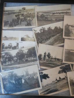 Lot of (15) Original Camp Grayling Military Real Photo Postcards