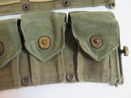 WWII U.S. Military 10 Pocket Ammo Belt, Rare Two-Tone