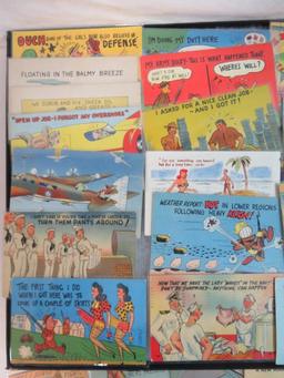 Lot of (25) Vintage Military Humor Postcards