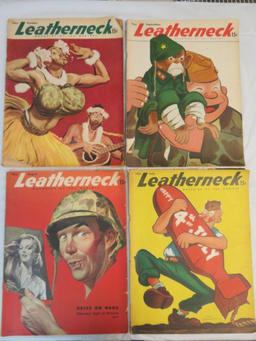 U.S. Marines Military Magazines "Leatherneck" (1945) Issues March - Dec.